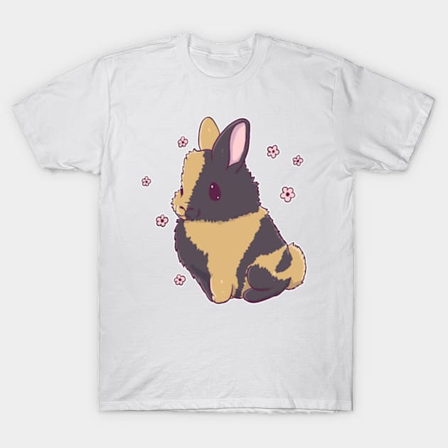 Harlequin Rabbit T-Shirt by tigrecotone